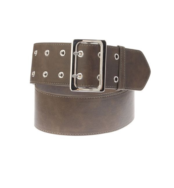 jouetie「ワイドダブルハトメベルト」|ベルト|ブラウン
