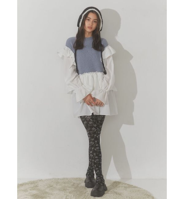 merry jenny「ニットベストドッキングミニワンピース」|ワンピース|