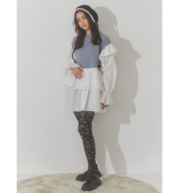 merry jenny「ニットベストドッキングミニワンピース」|ワンピース|