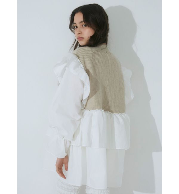 merry jenny「ニットベストドッキングミニワンピース」|ワンピース|