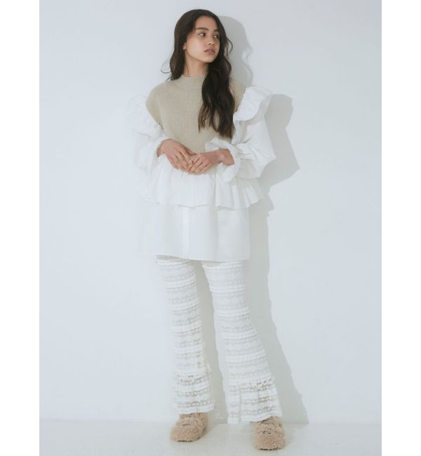 merry jenny「ニットベストドッキングミニワンピース」|ワンピース|