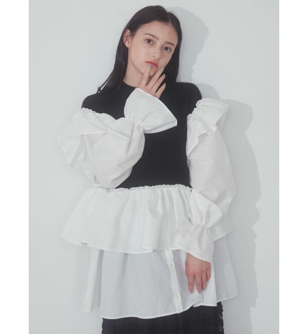 merry jenny「ニットベストドッキングミニワンピース」|ワンピース|