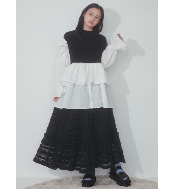 merry jenny「ニットベストドッキングミニワンピース」|ワンピース|