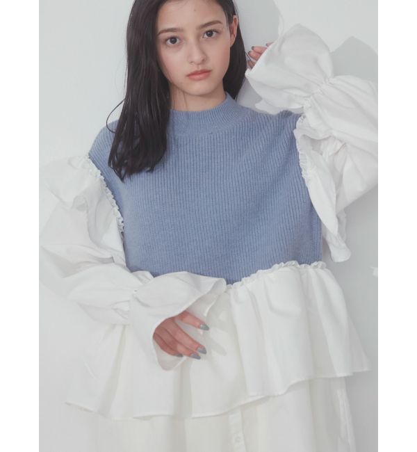 merry jenny「ニットベストドッキングミニワンピース」|ワンピース|