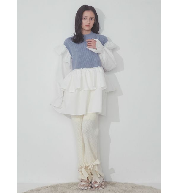 merry jenny「ニットベストドッキングミニワンピース」|ワンピース|