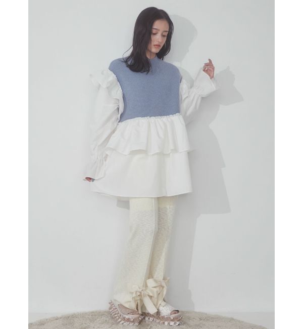 merry jenny「ニットベストドッキングミニワンピース」|ワンピース|