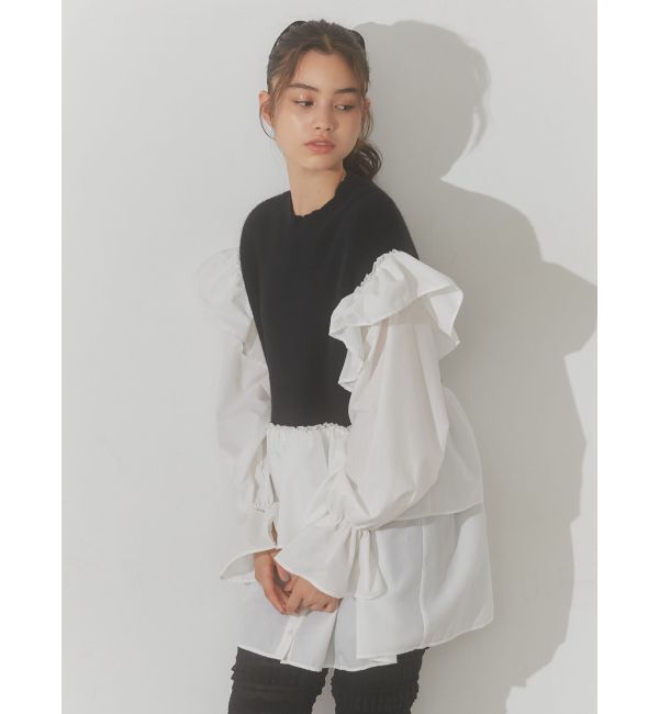 merry jenny「ニットベストドッキングミニワンピース」|ワンピース|