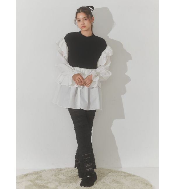 merry jenny「ニットベストドッキングミニワンピース」|ワンピース|