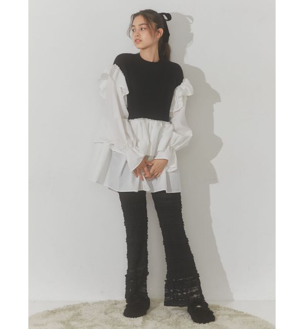 merry jenny「ニットベストドッキングミニワンピース」|ワンピース|