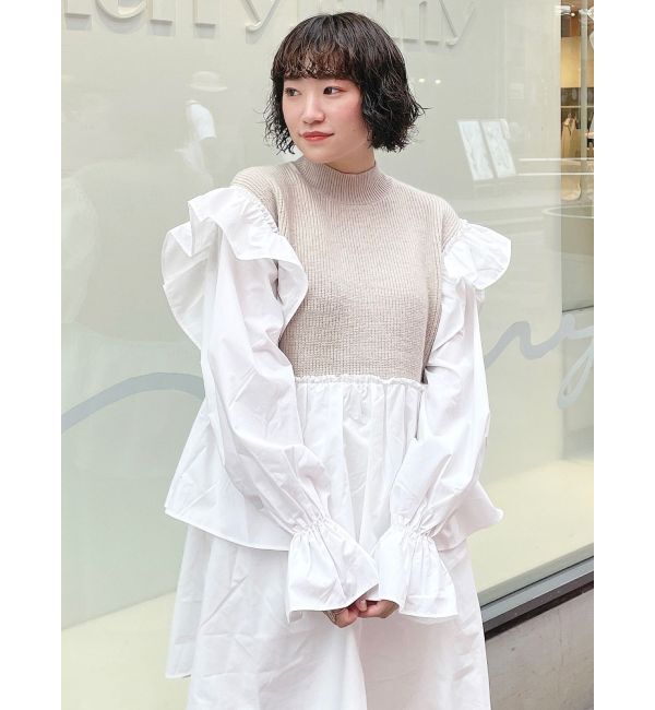 merry jenny「ニットベストドッキングミニワンピース」|ワンピース|