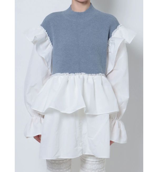 merry jenny「ニットベストドッキングミニワンピース」|ワンピース|