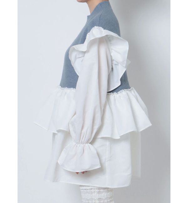 merry jenny「ニットベストドッキングミニワンピース」|ワンピース|