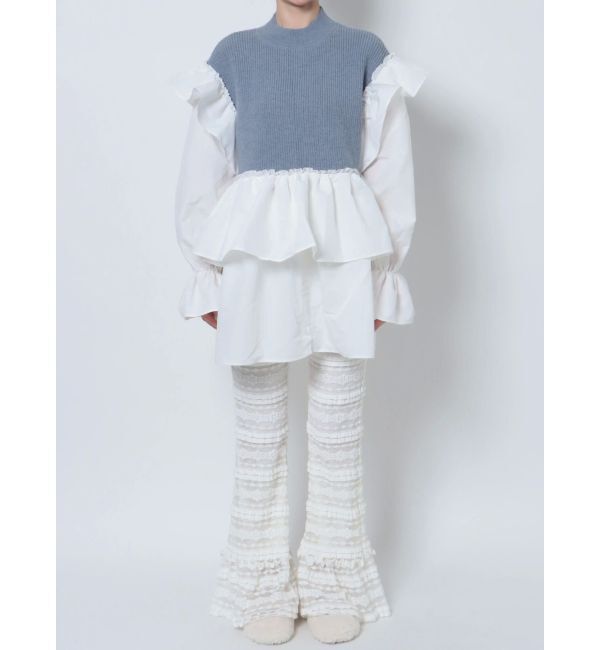 merry jenny「ニットベストドッキングミニワンピース」|ワンピース|