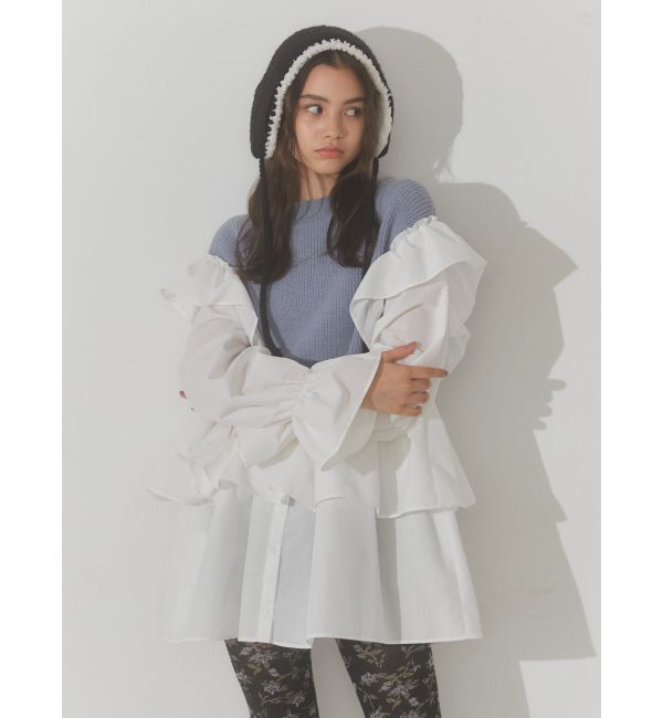 merry jenny「ニットベストドッキングミニワンピース」|ワンピース|