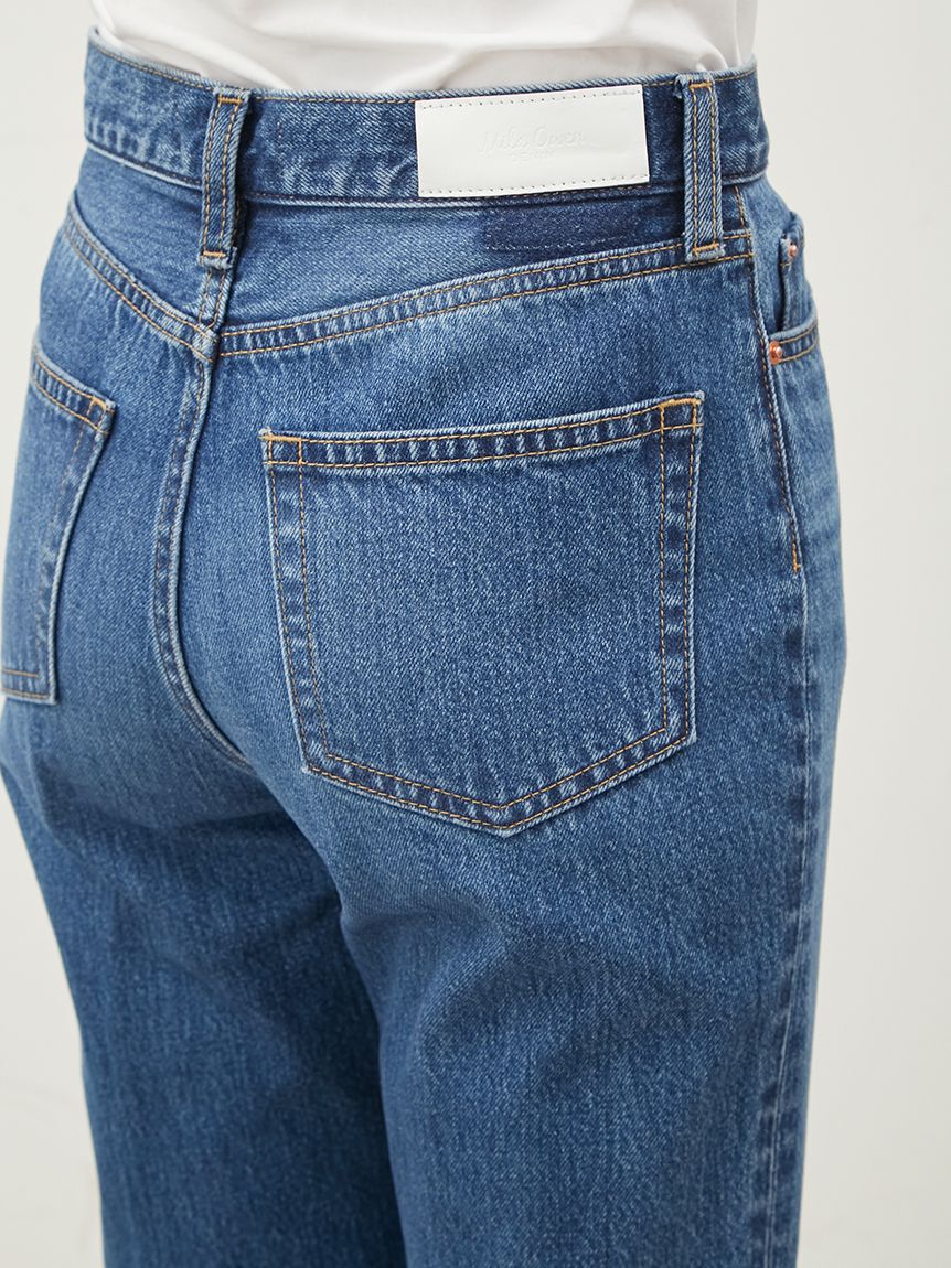 Mila Owen「裾段差テーパードデニムパンツ」|デニム|