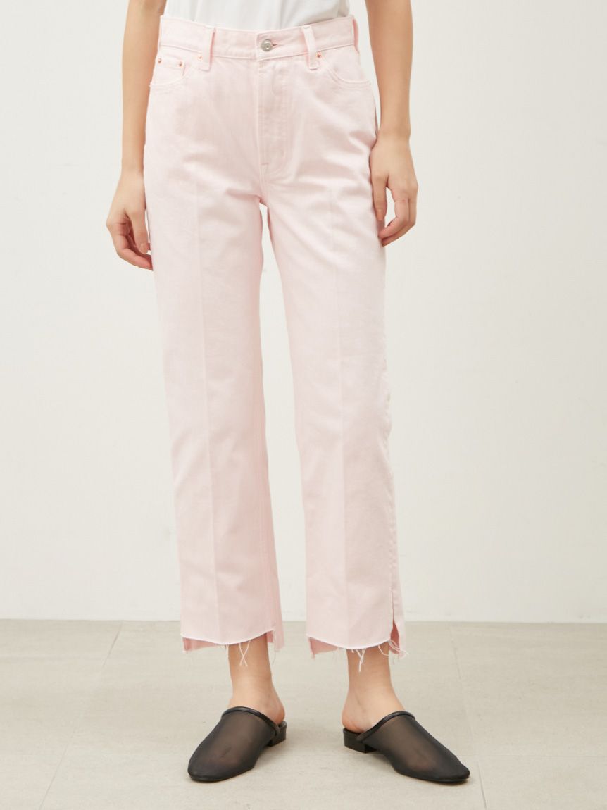 Mila Owen「裾段差テーパードデニムパンツ」|デニム|