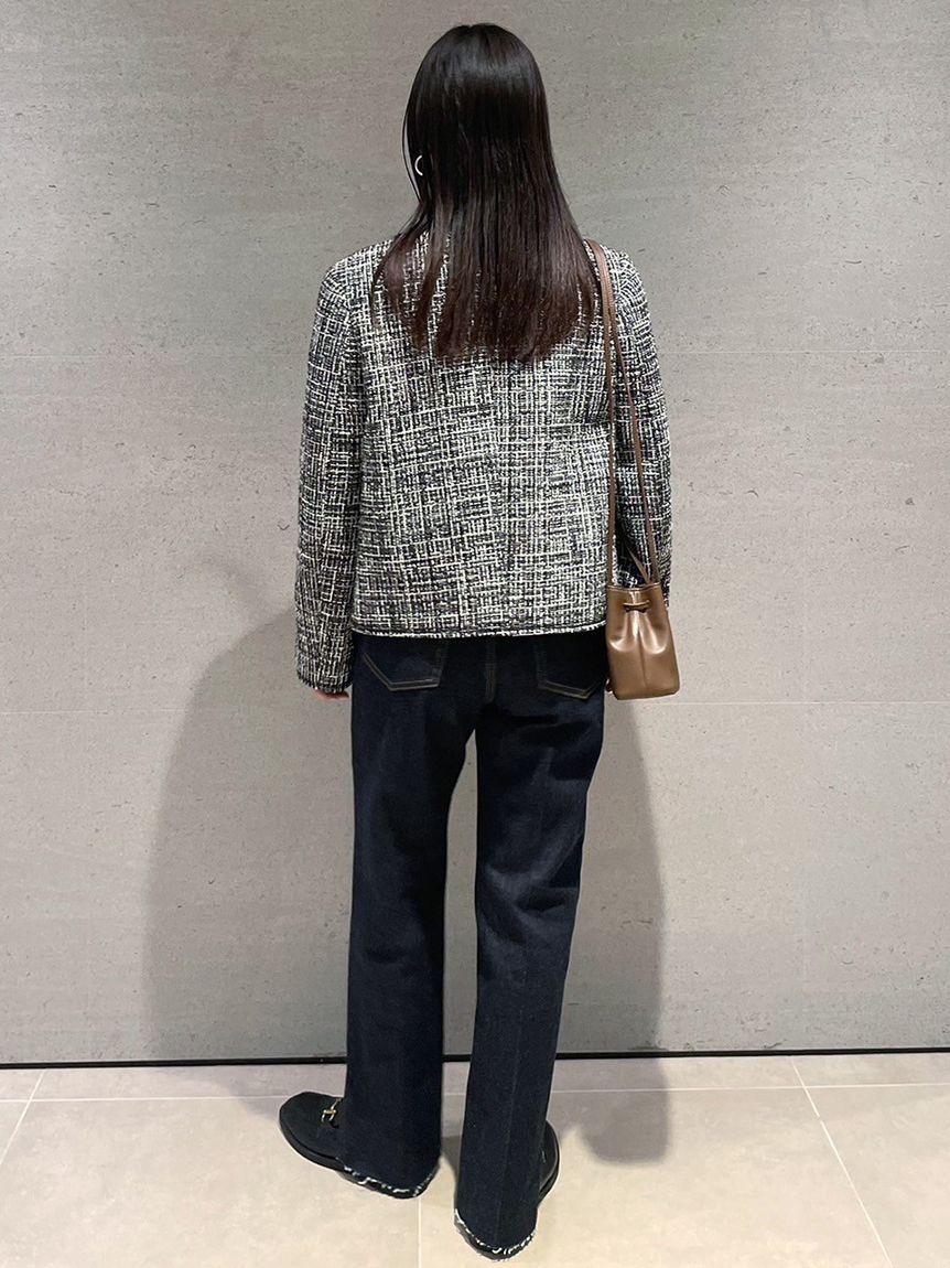 Mila Owen「裾段差テーパードデニムパンツ」|デニム|