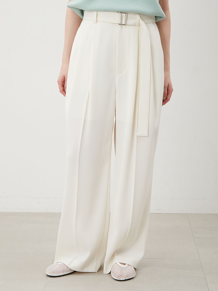 Mila Owen「【UV加工】ドライタッチペーパーバッグパンツ」|チノ|