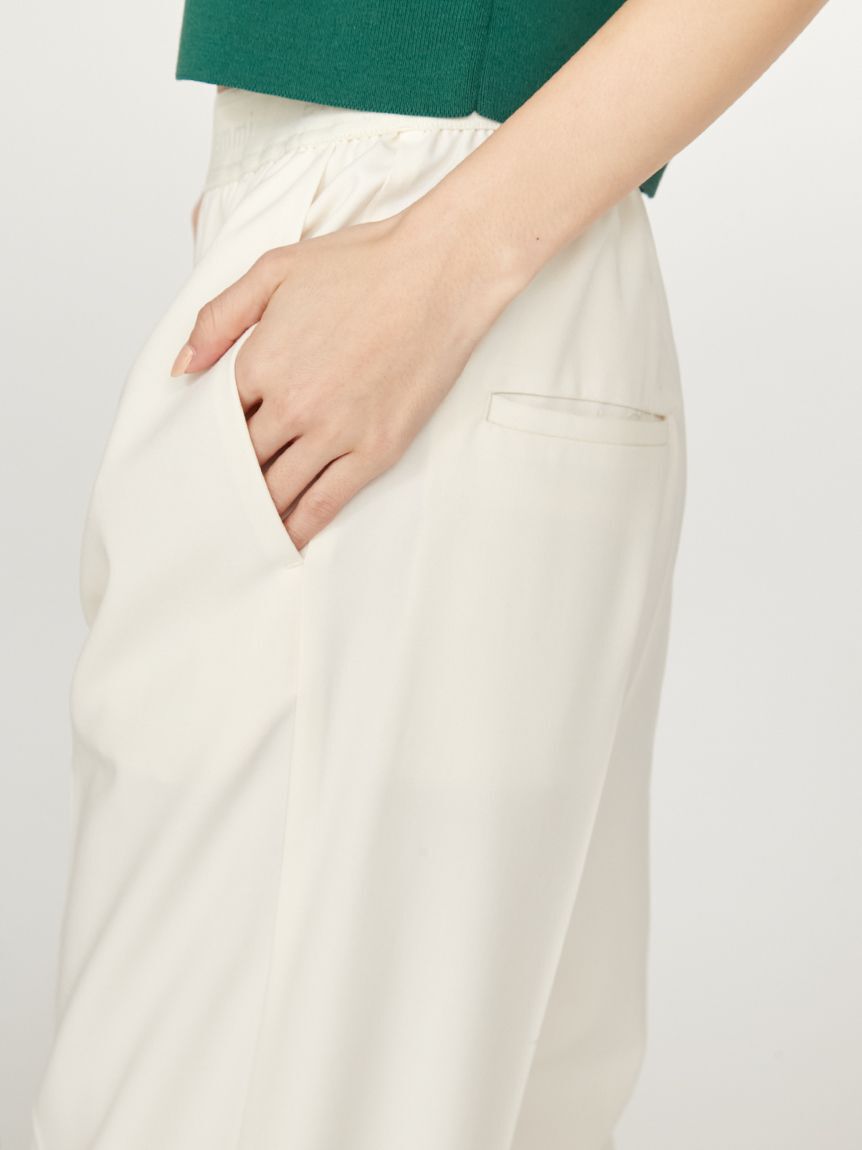 emmi atelier「【10th】emmiロゴジャガードゴムタックパンツ」|チノ|