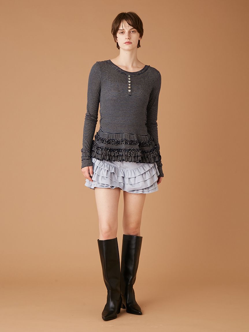 FURFUR「フリルレイヤースウェードショートパンツ」|その他|