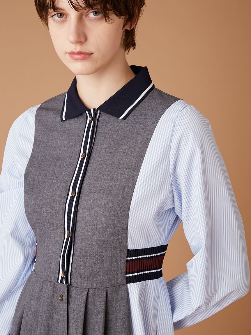 FURFUR「リブコンビシャツワンピース」|ワンピース|