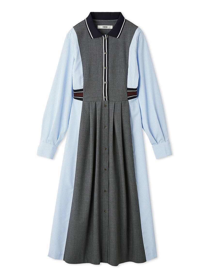 FURFUR「リブコンビシャツワンピース」|ワンピース|