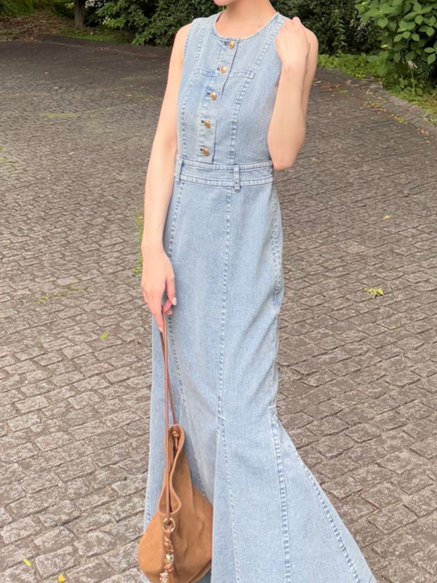 SNIDEL「デニムマーメイドワンピース」|ワンピース|