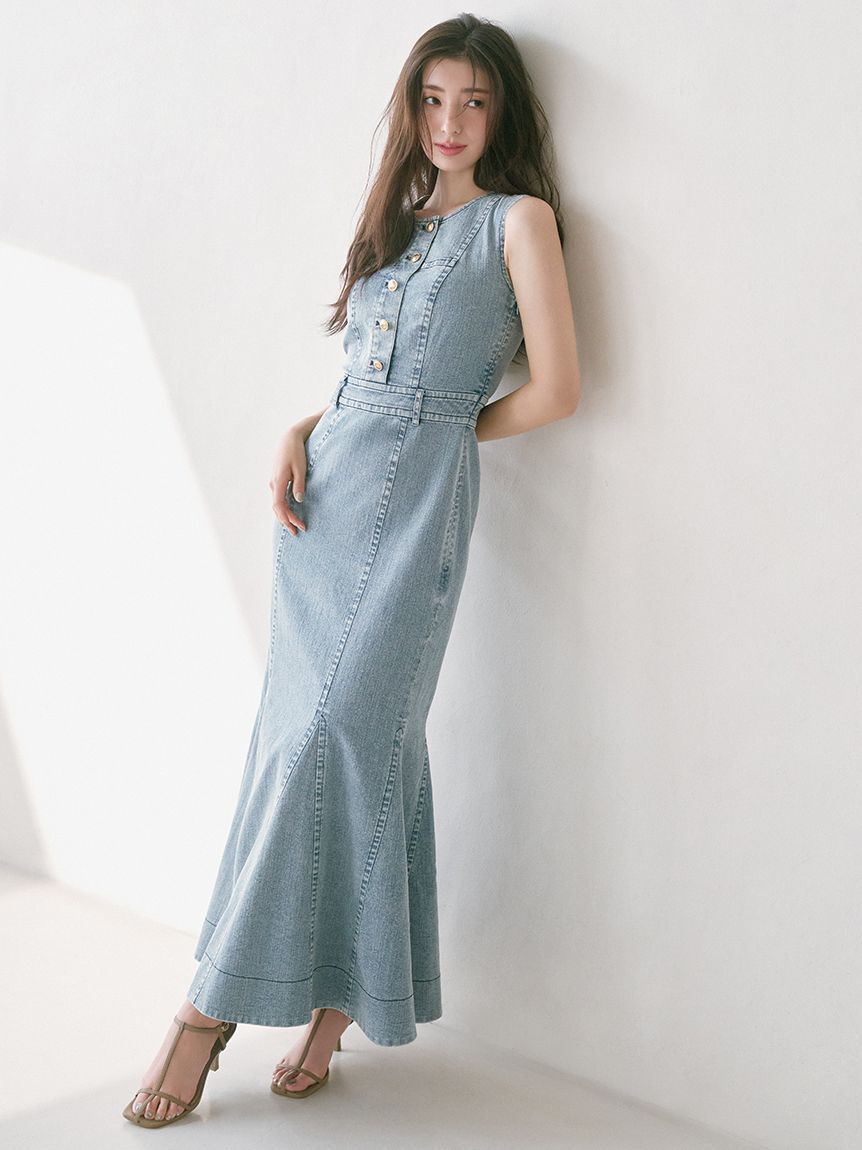 SNIDEL「デニムマーメイドワンピース」|ワンピース|