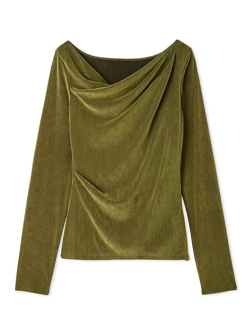 【FRAY I.D】デコルテタックフロッキーチュールトップス セール】デコルテタックフロッキーチュールトップス（Tシャツ