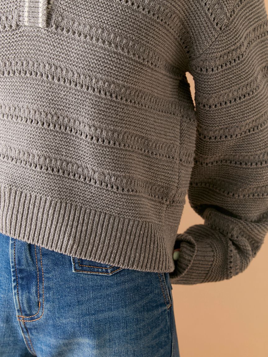 LILY BROWN「セーラーカラーニットトップス」|ニット・セーター|