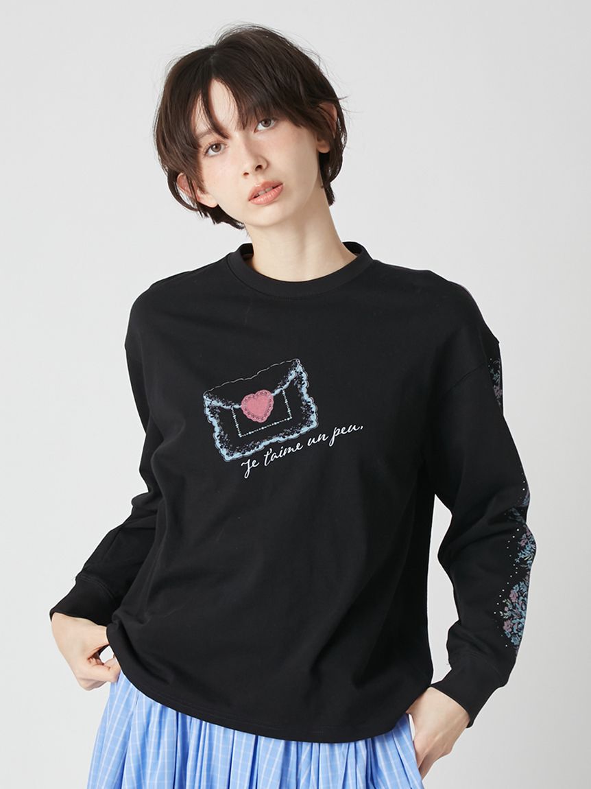 LILY BROWN「love letter ロングスリーブTシャツ」|Tシャツ・カットソー|BLK