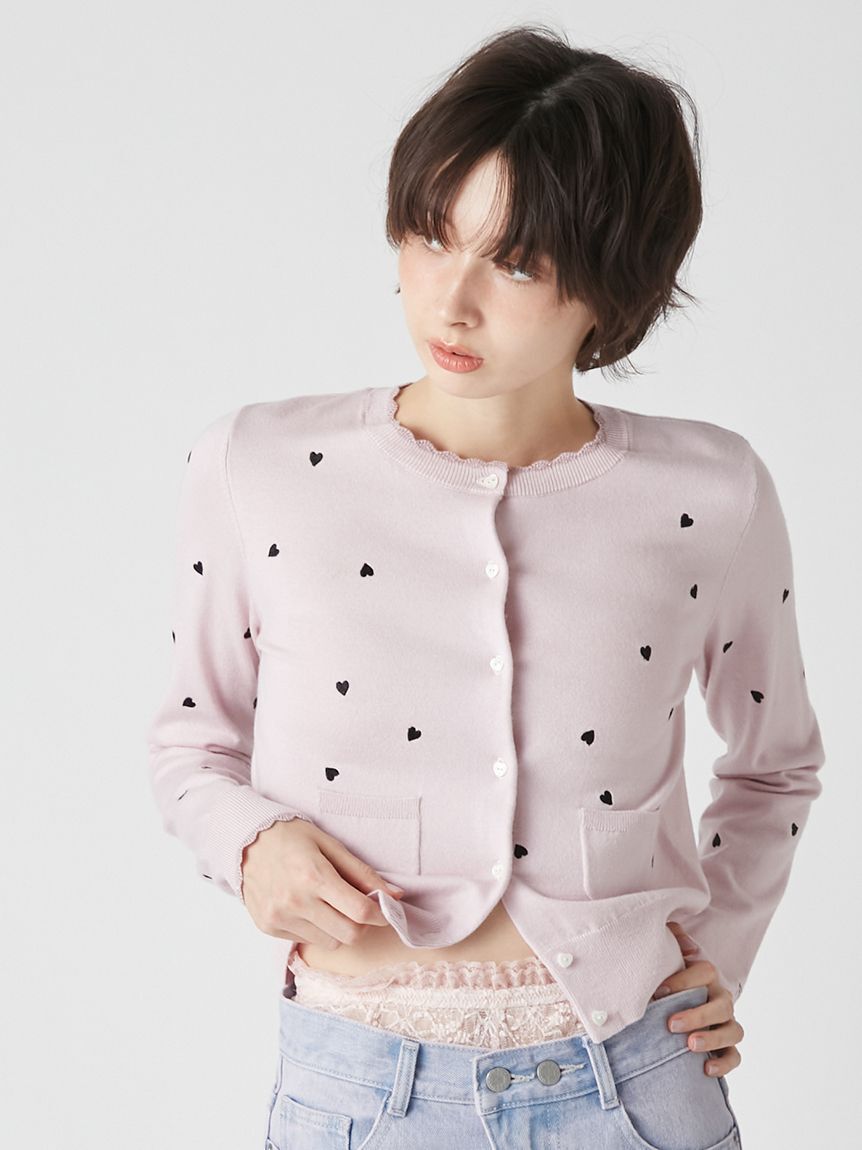 LILY BROWN「love letterコンパクトニットカーデ」|カーディガン|PNK