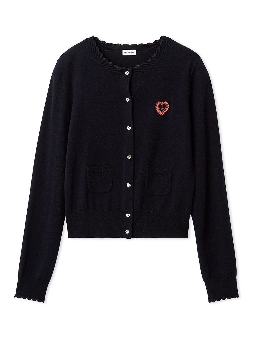 LILY BROWN「love letterコンパクトニットカーデ」|カーディガン|NVY