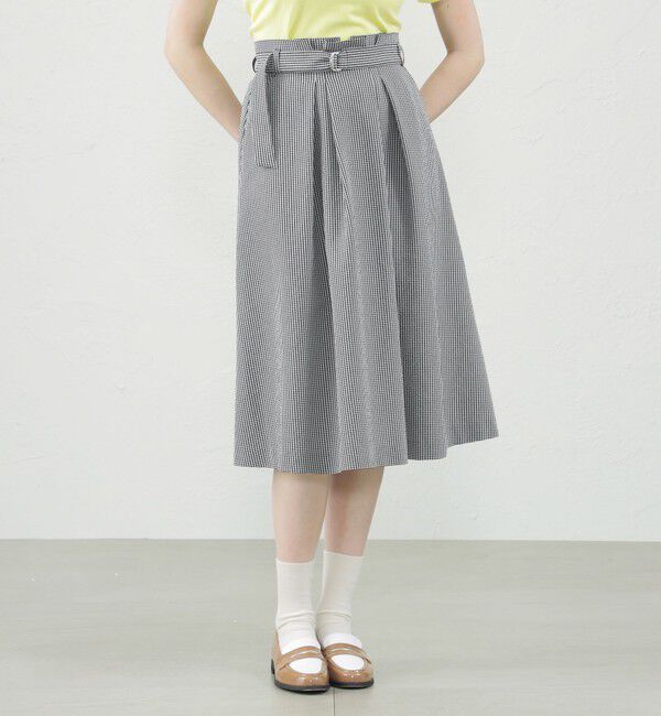 MACKINTOSH PHILOSOPHY「ギンガムチェックサッカースカート」|スカート|ブラック