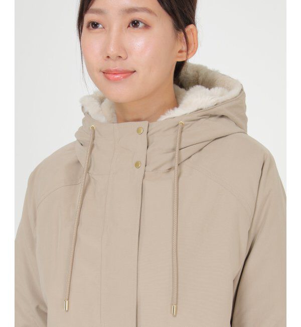 ikka「ボアライナー2WAYミドルマウンテンパーカー」|ブルゾン・スタジャン|