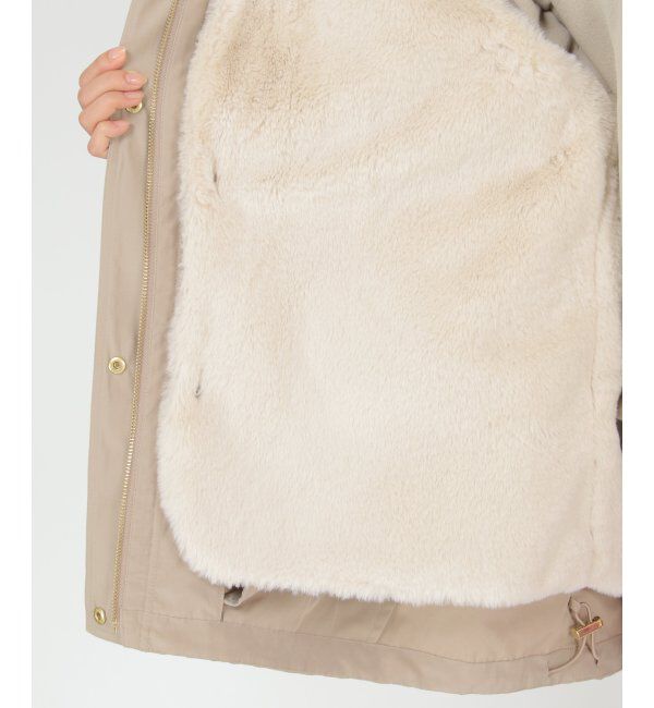 ikka「ボアライナー2WAYミドルマウンテンパーカー」|ブルゾン・スタジャン|