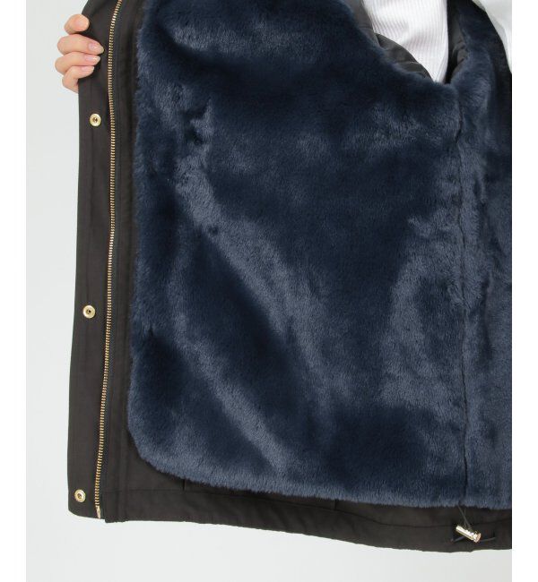 ikka「ボアライナー2WAYミドルマウンテンパーカー」|ブルゾン・スタジャン|