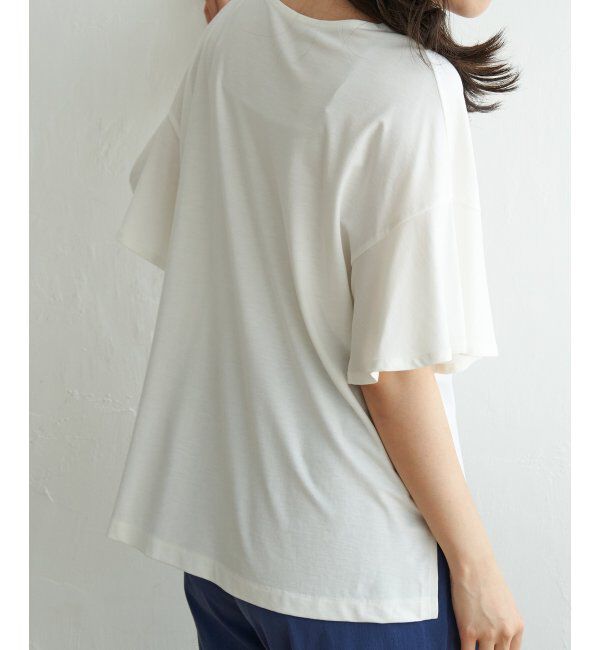 ikka「【接触冷感】さらひやフレア袖カットソー」|その他|