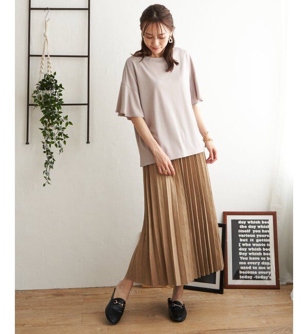 ikka「【接触冷感】さらひやフレア袖カットソー」|その他|