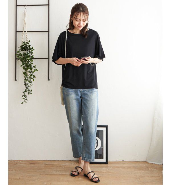 ikka「【接触冷感】さらひやフレア袖カットソー」|その他|