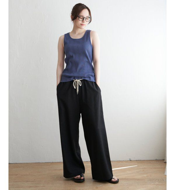 Lbc with Life「コットンUSAランダムテレコタンクトップ」|キャミソール|