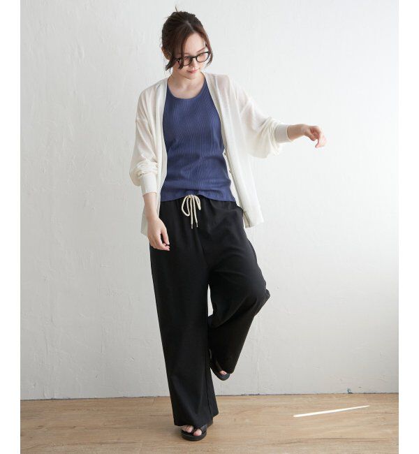 Lbc with Life「コットンUSAランダムテレコタンクトップ」|キャミソール|