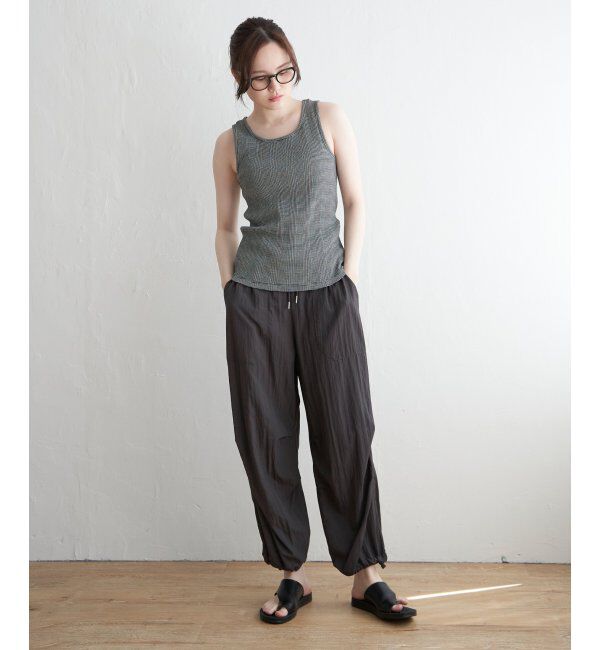 Lbc with Life「コットンUSAランダムテレコタンクトップ」|キャミソール|