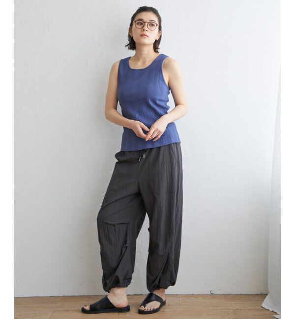 Lbc with Life「コットンUSAランダムテレコタンクトップ」|キャミソール|