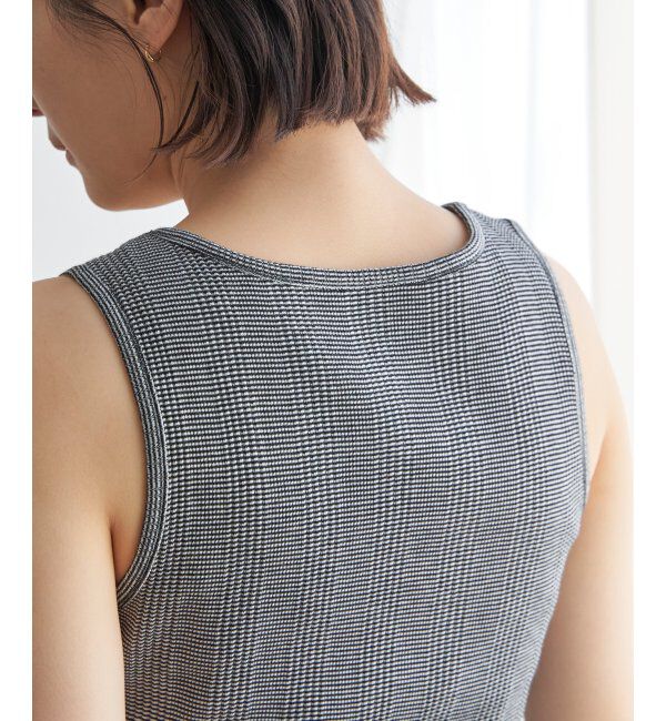 Lbc with Life「コットンUSAランダムテレコタンクトップ」|キャミソール|