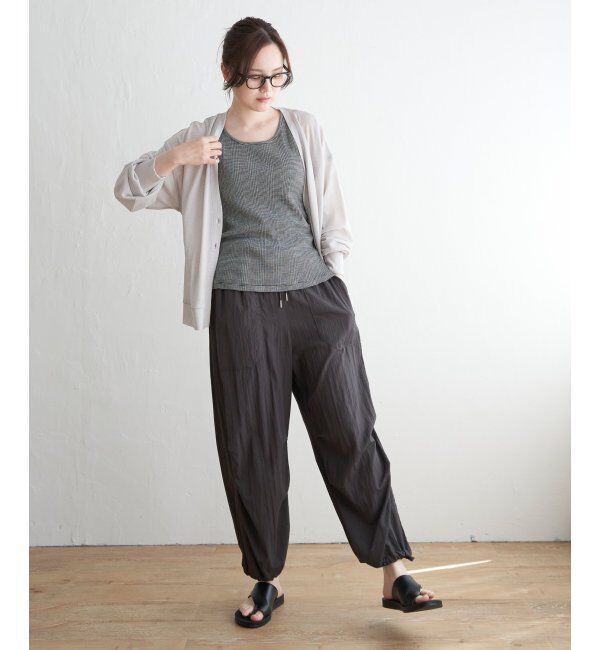 Lbc with Life「コットンUSAランダムテレコタンクトップ」|キャミソール|