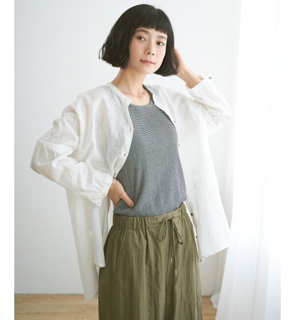 Lbc with Life「コットンUSAランダムテレコタンクトップ」|キャミソール|