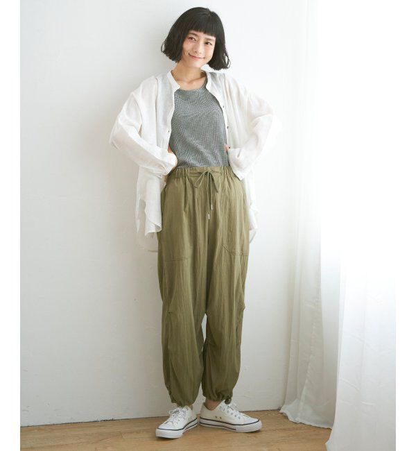 Lbc with Life「コットンUSAランダムテレコタンクトップ」|キャミソール|