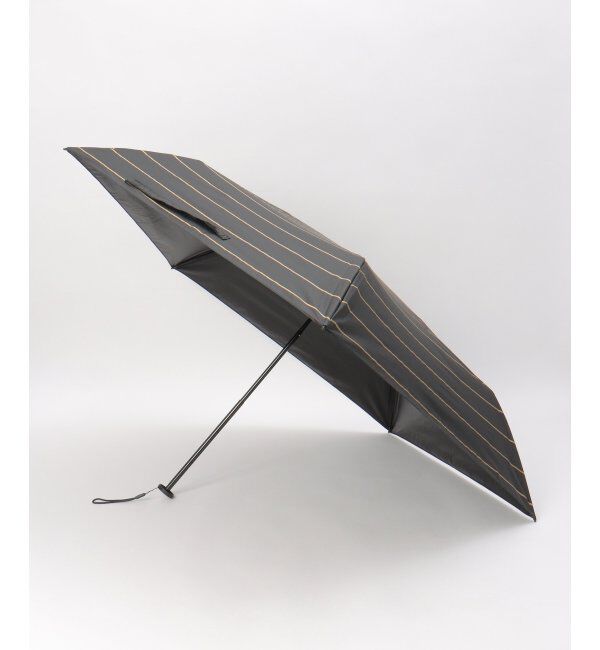 Lbc with Life「ラメボーダー遮光折りたたみ傘」|傘|ブラック