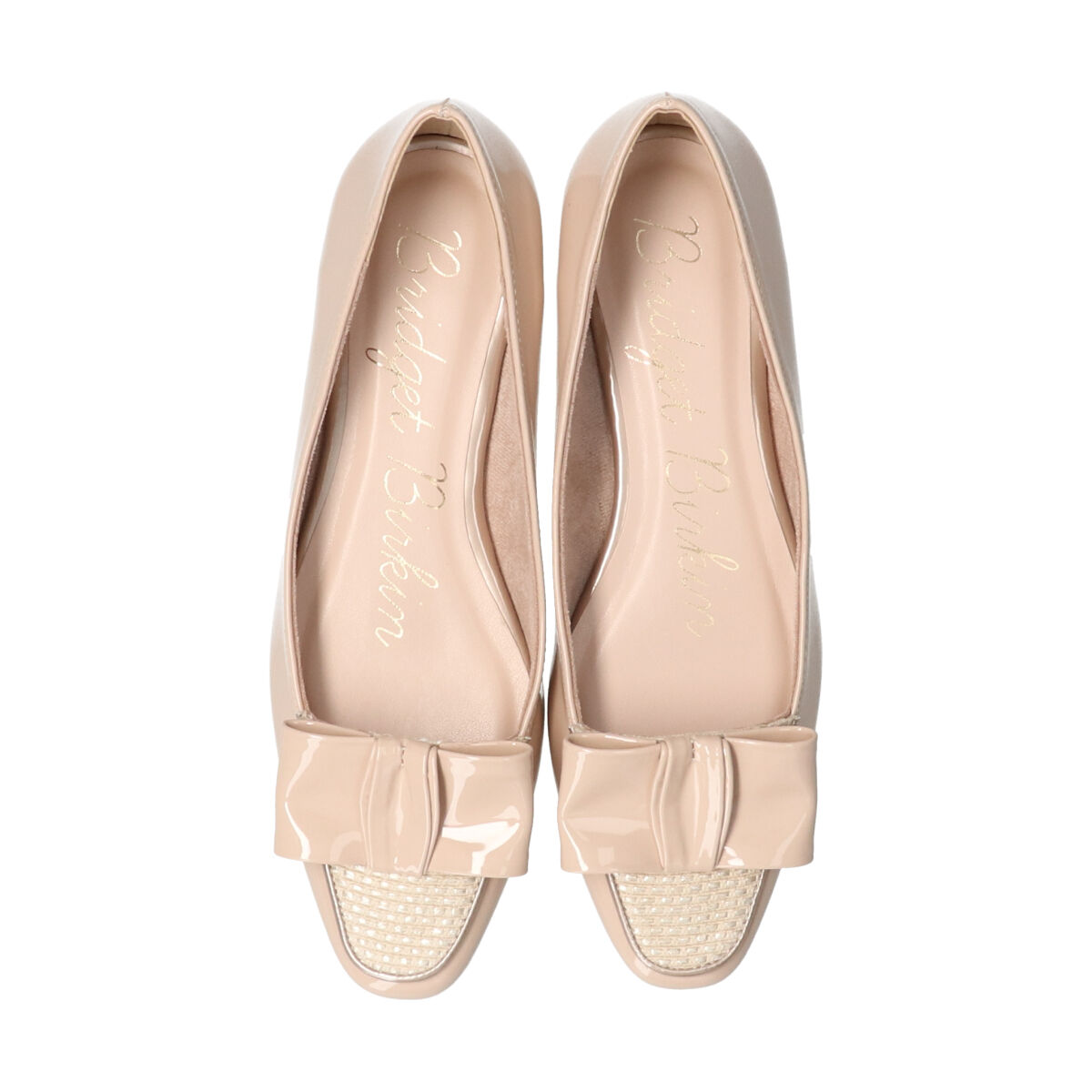 Bridget Birkin「【Bridget Birkin】ラフィアコンビエナメルリボンパンプス」|パンプス|